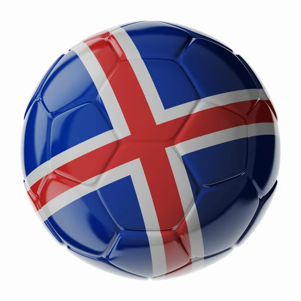 Futbol topu. İzlanda bayrağı