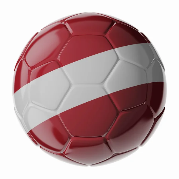 Soccer ball. Flag of Latvia — Stock Photo, Image