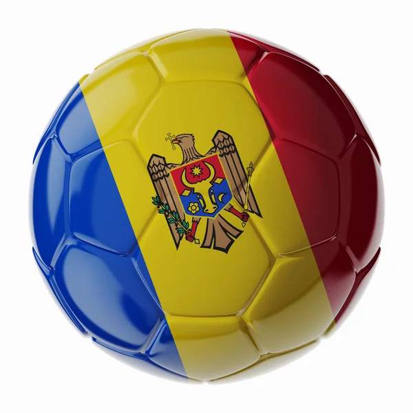 Voetbal. Vlag van Moldavië — Stockfoto