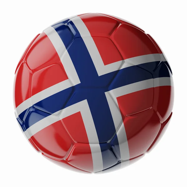 Soccer ball. Flag of Norway — Stock Photo, Image