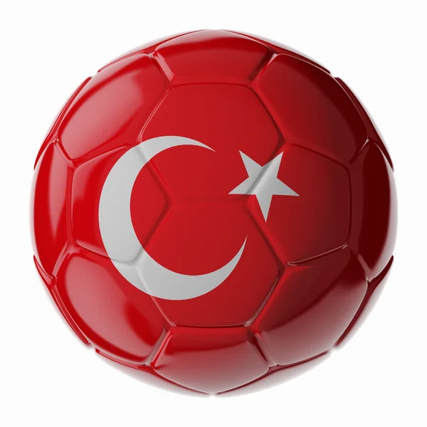 Pelota de fútbol. Bandera de Turkey — Foto de Stock