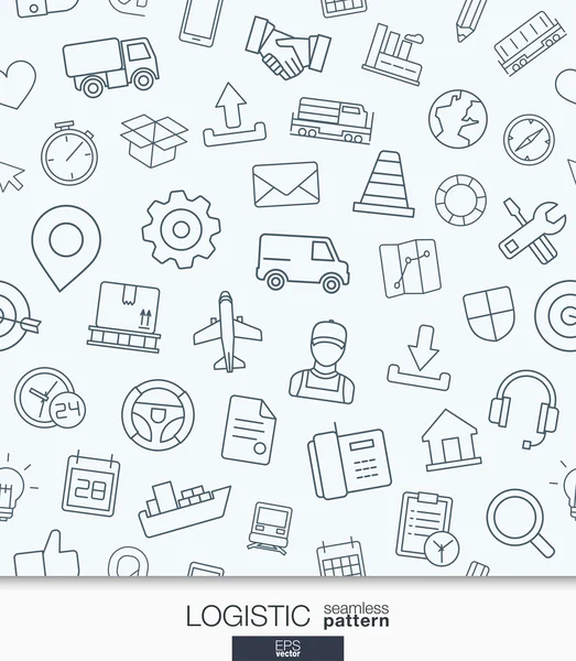 Delivery and distribution seamless pattern. — 图库矢量图片