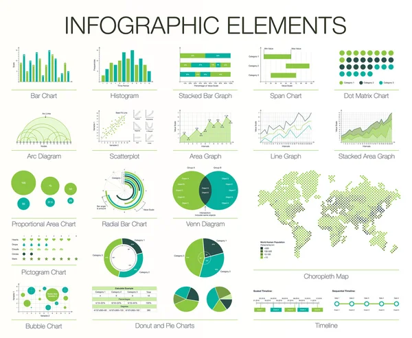 Mall för infografik. Uppsättning designelement — Stock vektor