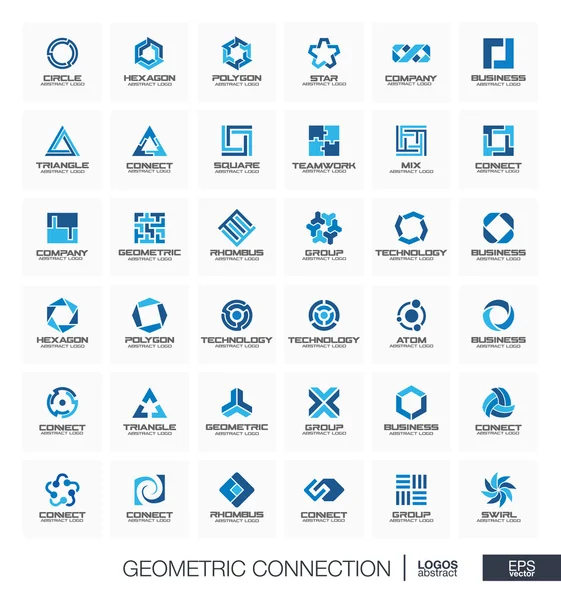 Conjunto de logotipo abstracto para empresa — Archivo Imágenes Vectoriales