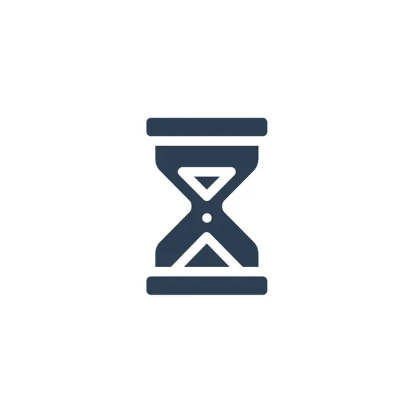Zegar, klepsydra z piaskiem, szklana ikona zegara. ilustracja wektora — Wektor stockowy
