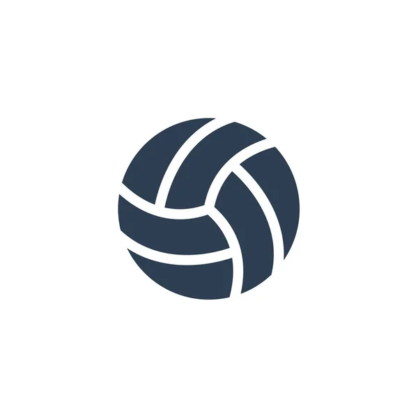 Volleybal massief plat pictogram. vectorillustratie — Stockvector