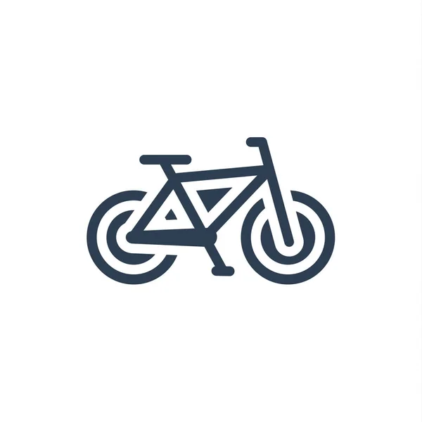 Bicicleta, bicicleta sólida icono plano. ilustración vectorial — Vector de stock