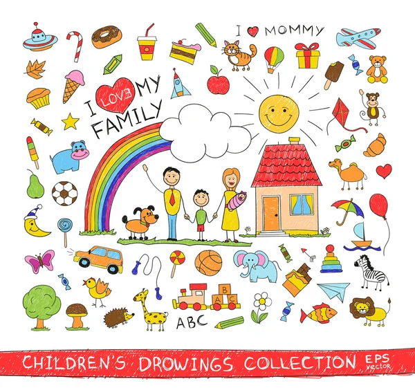 Çocuk el illüstrasyon çizimi