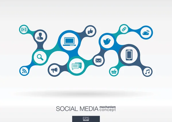Ikony sociálních médií — Stockový vektor