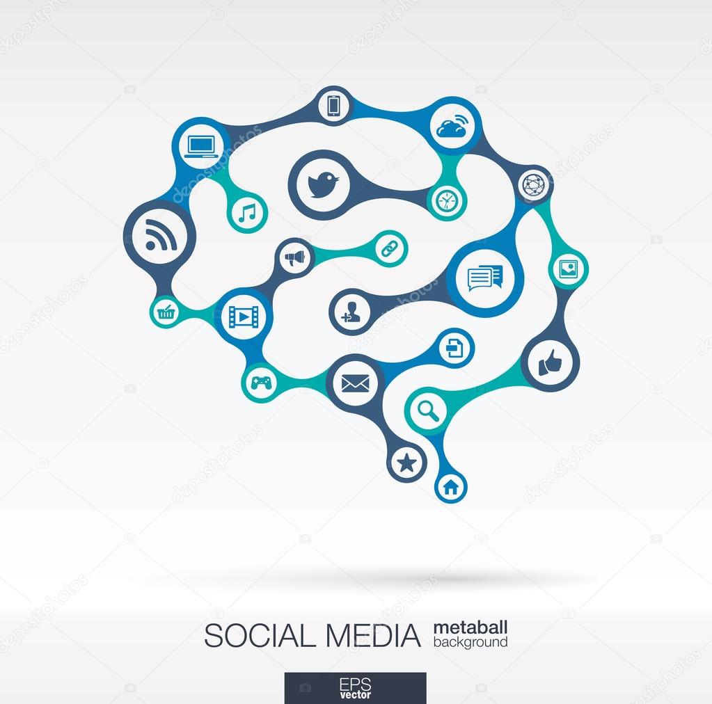 Brain concept for social media