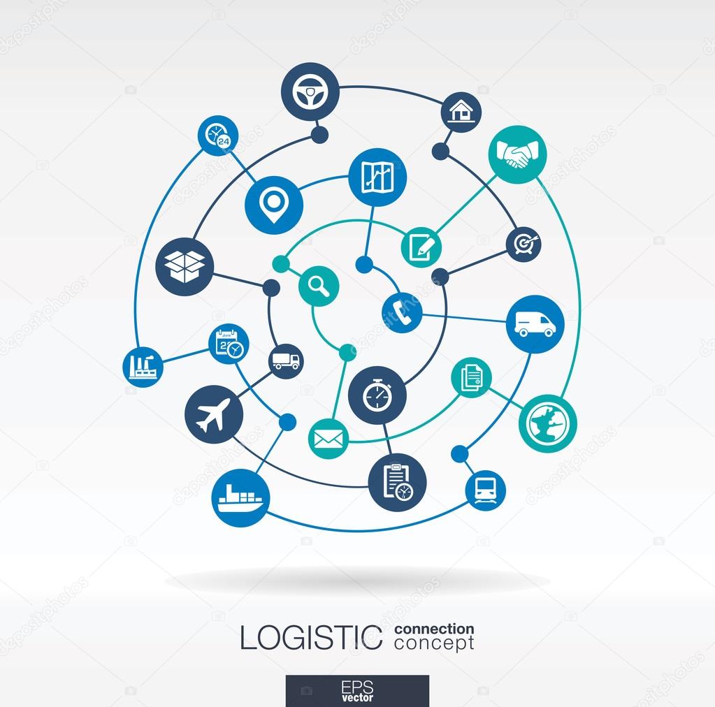 Logistic connection concept.