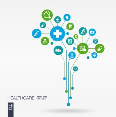 Hatları ile soyut tıp arka plan