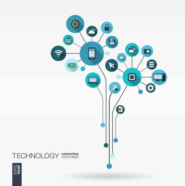 Antecedentes de tecnología abstracta — Vector de stock