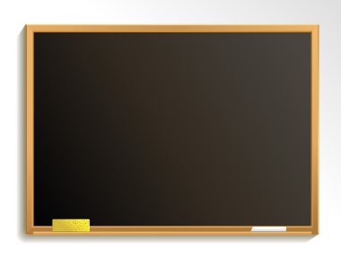 blackboard with chalk and sponge
