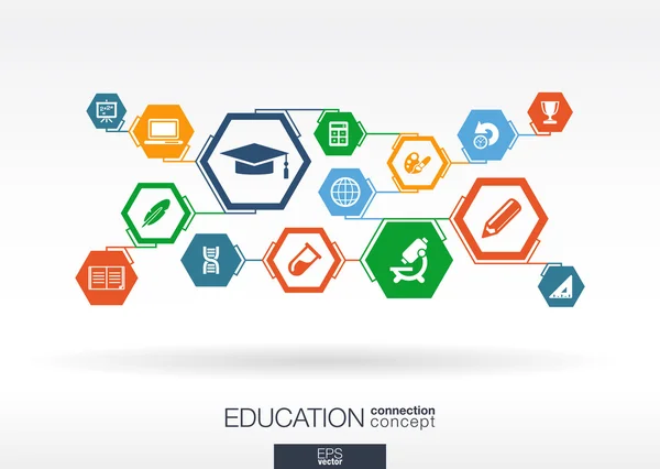 Education network illustration — Stockvector