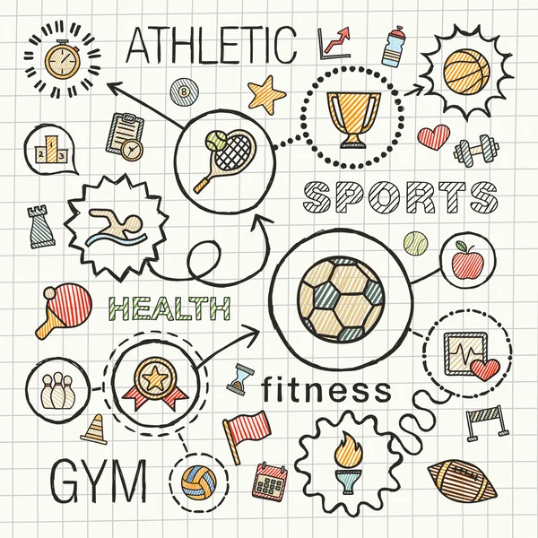 Sport color icons set. Stock Illustration
