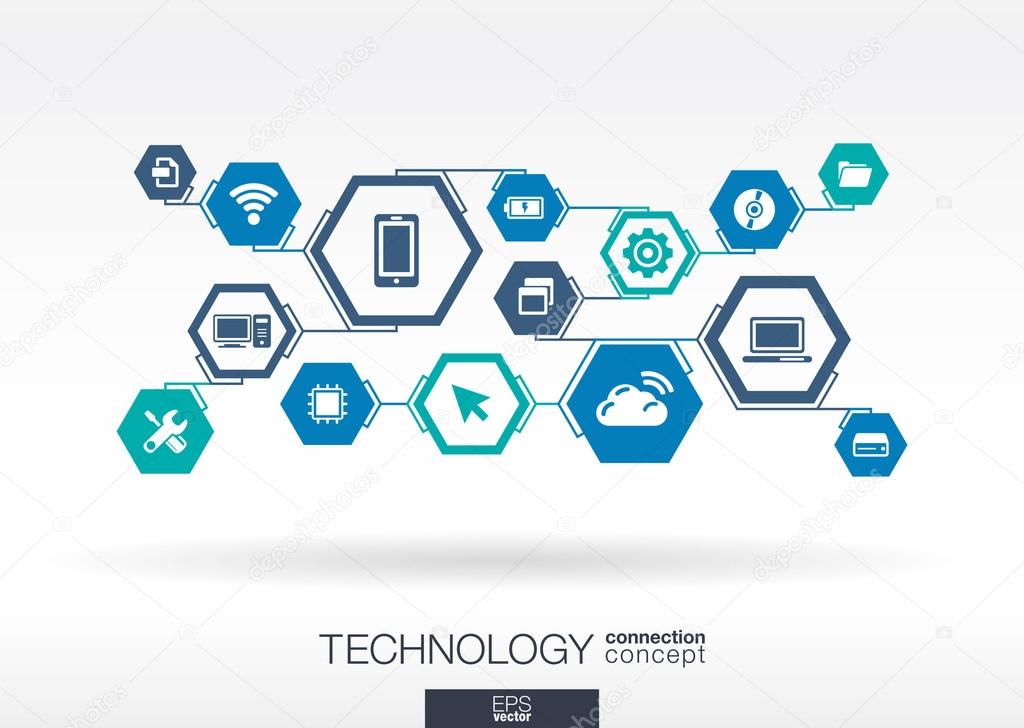 Technology network Hexagon