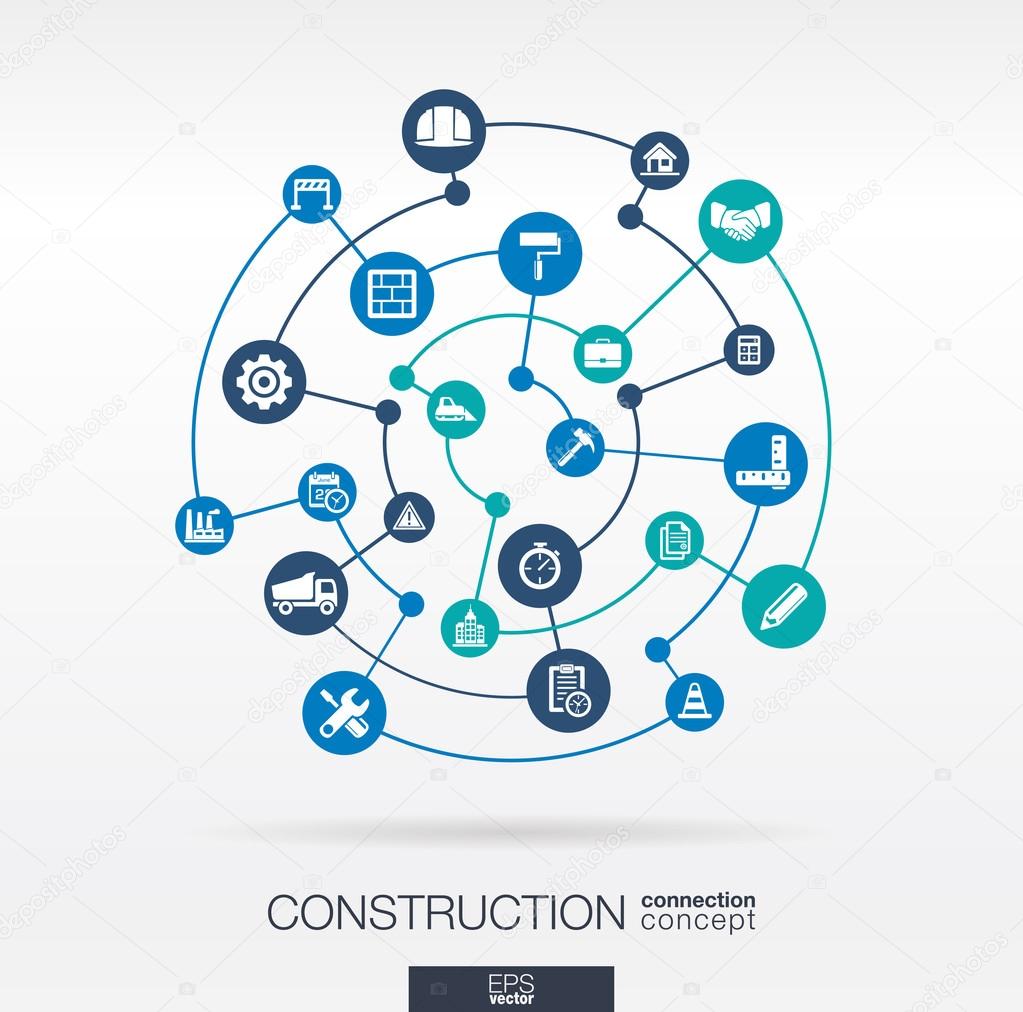 Construction network illustration