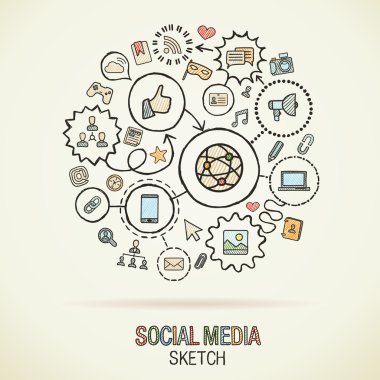 Social media  integrate icons