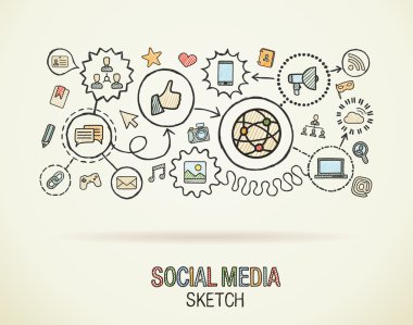 Social media  integrate icons