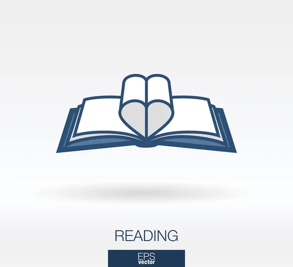 Love readinng concept icon — Stok Vektör