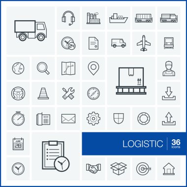 Illustration with Logistic, delivery business