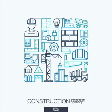 Construction integrated thin line symbols.