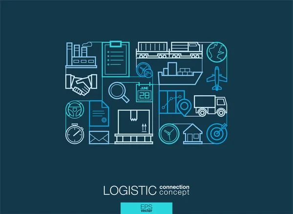 Logistic integrated  symbols — Διανυσματικό Αρχείο