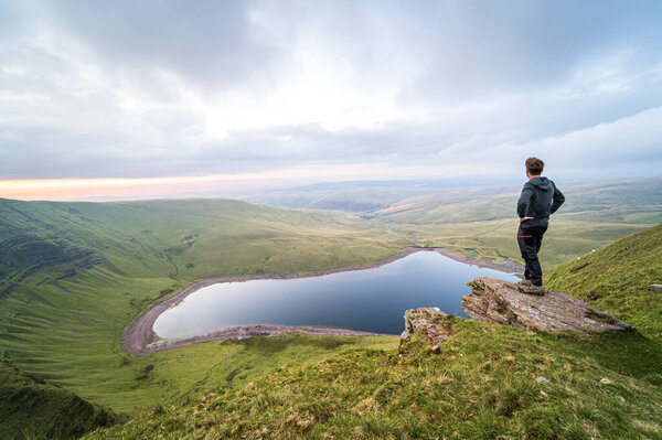Llyn y Fan Fach lake, Brecon Beacons National Park, Wales, GB UK