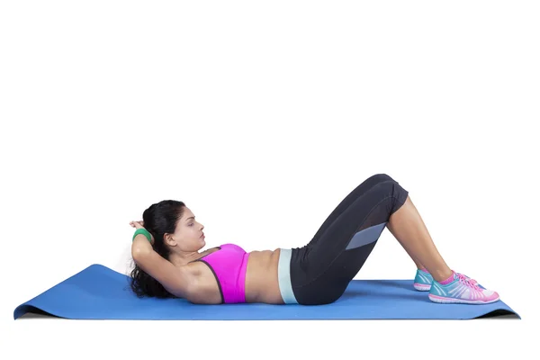 Fitness Woman Doing Sit Up — Stock Photo, Image