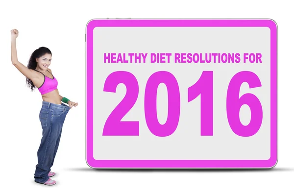 Gezonde voeding resoluties voor 2016 — Stockfoto