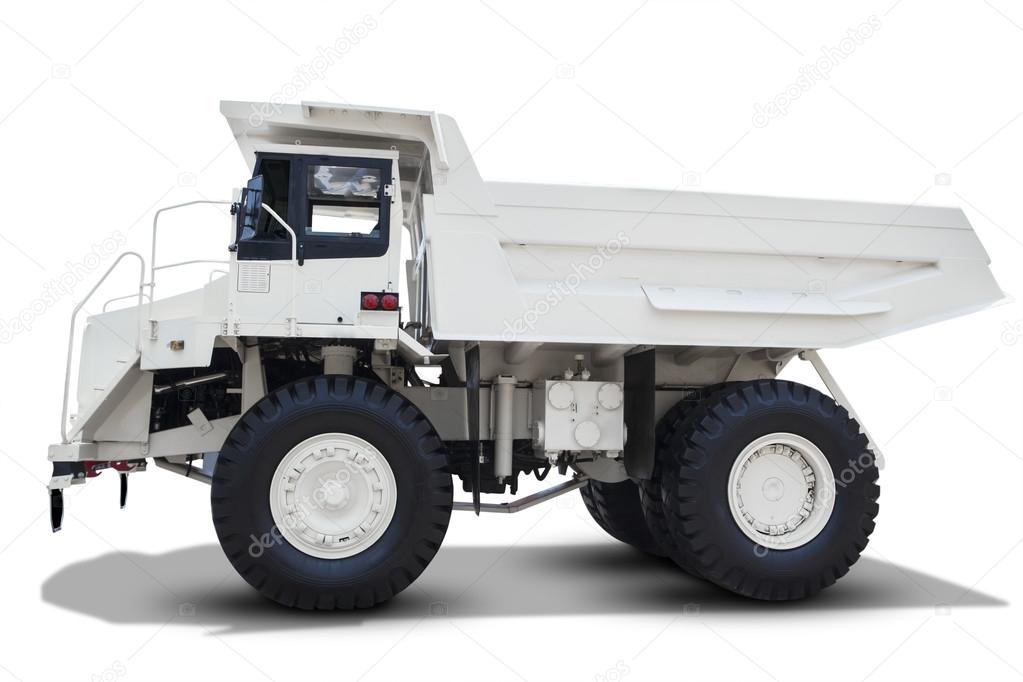 Mining truck isolated on white background