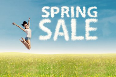 Metin bahar satış ile güzel kadın