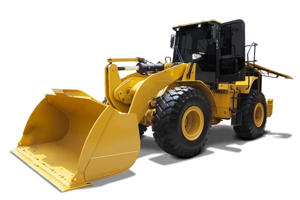 Wheel loader with a steel shovel — Stock Photo, Image