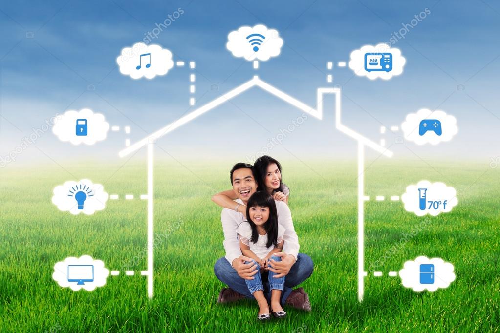 Joyful family and smart house design