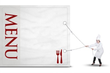 Kadın Şef ve menü kurulu