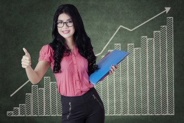 Mali grafik ve Ok işareti ile girişimci