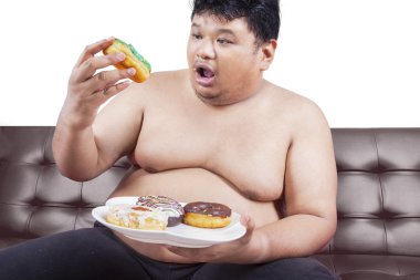 Obez adam çörek zevk