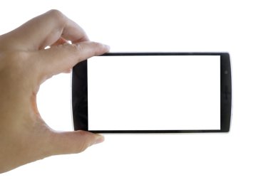 Adam el bir akıllı telefon tutar