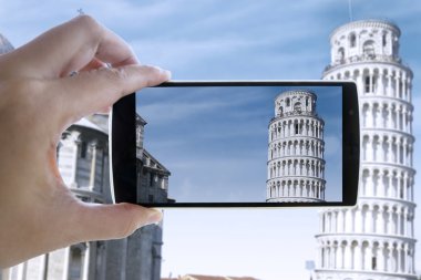 El alarak fotoğraf Pisa Kulesi