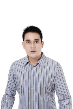 Genç işadamı kızgın görünüyor