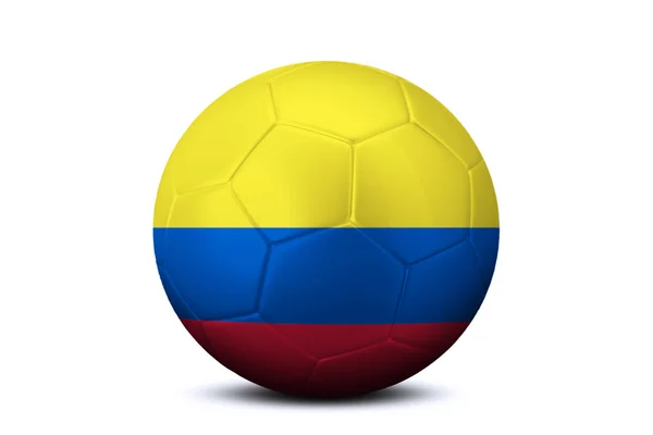 Balón de fútbol con bandera de Colombia —  Fotos de Stock