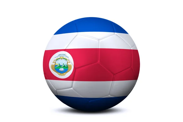 코스타리카의 국기와 함께 축구공 — 스톡 사진