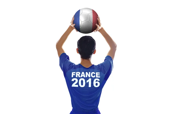 Emelés a labda eurót 2016 labdarúgó — Stock Fotó
