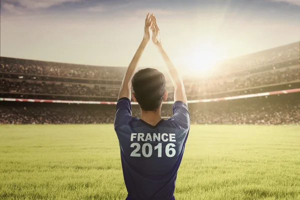 Fotbollspelare av euron 2016 på fältet — Stockfoto