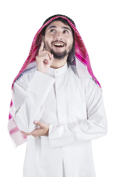 Arabische zakenman denken idee — Stockfoto