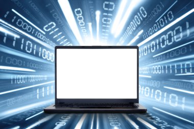 Dizüstü bilgisayar ve internet bağlantısı arka plan