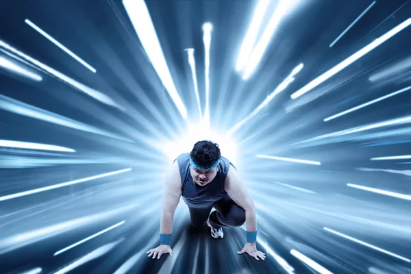 Adam egzersiz hareket ile arka plan bulanıklık