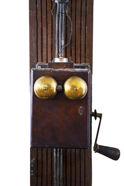 Old electrical switch isolated — Stock Photo, Image