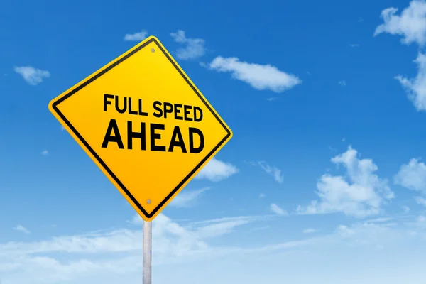 Signboard with text of Full Speed Ahead — Stock Photo, Image